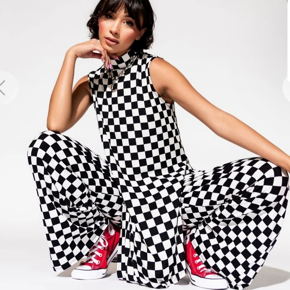 🖤🤍Dressed In LaLa: GiGi Checker playsuit *pants only*